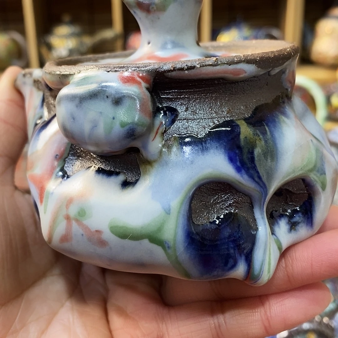 粗陶柴烧志野茶器