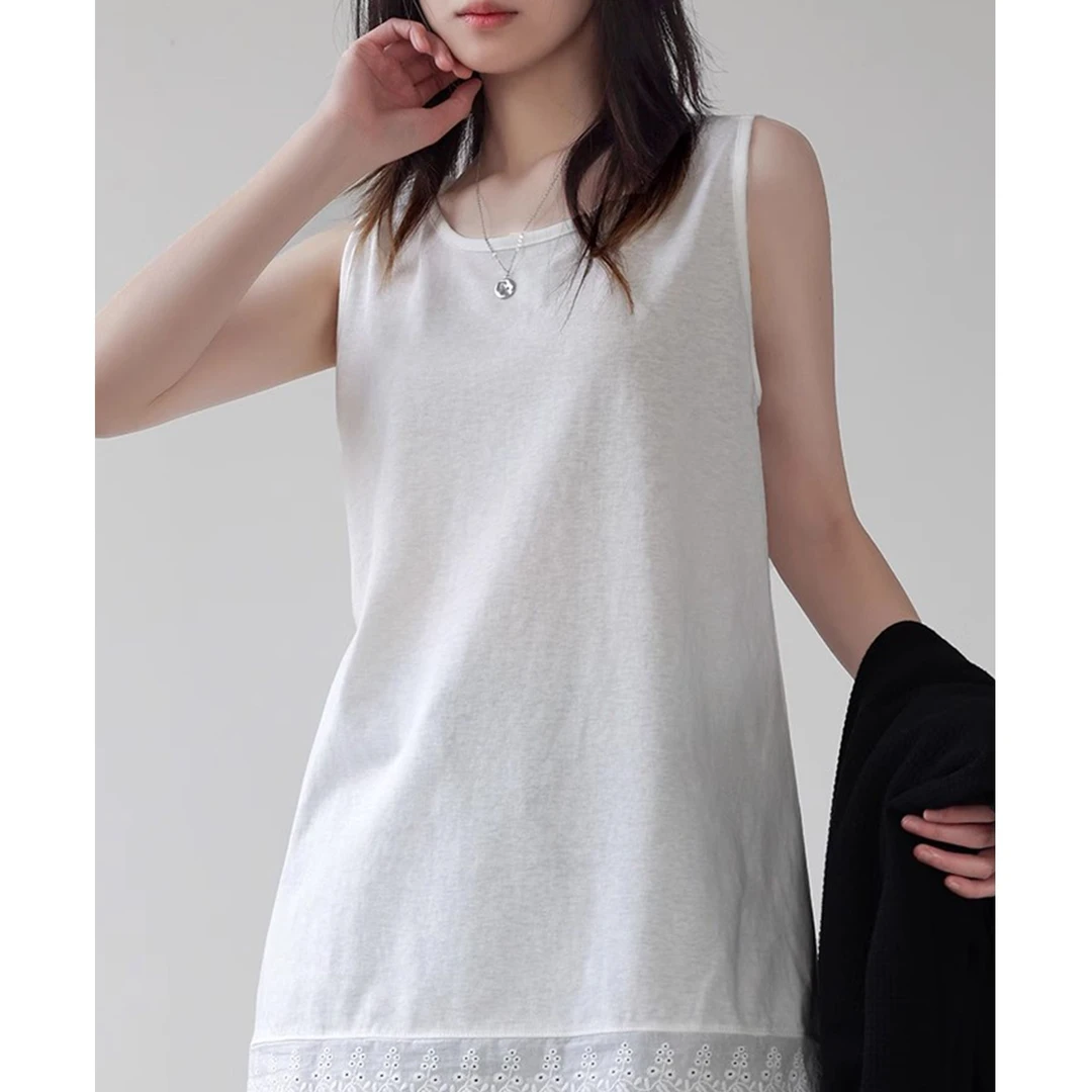 极简风吊带背心内搭女2025新款宽松时尚百搭舒适透气圆领无袖上衣