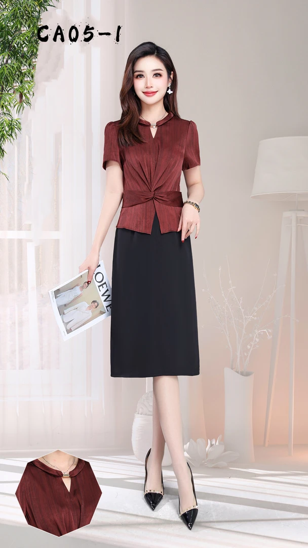 108-E新款假两件套气质连衣裙夏季透气大码耐磨汉派