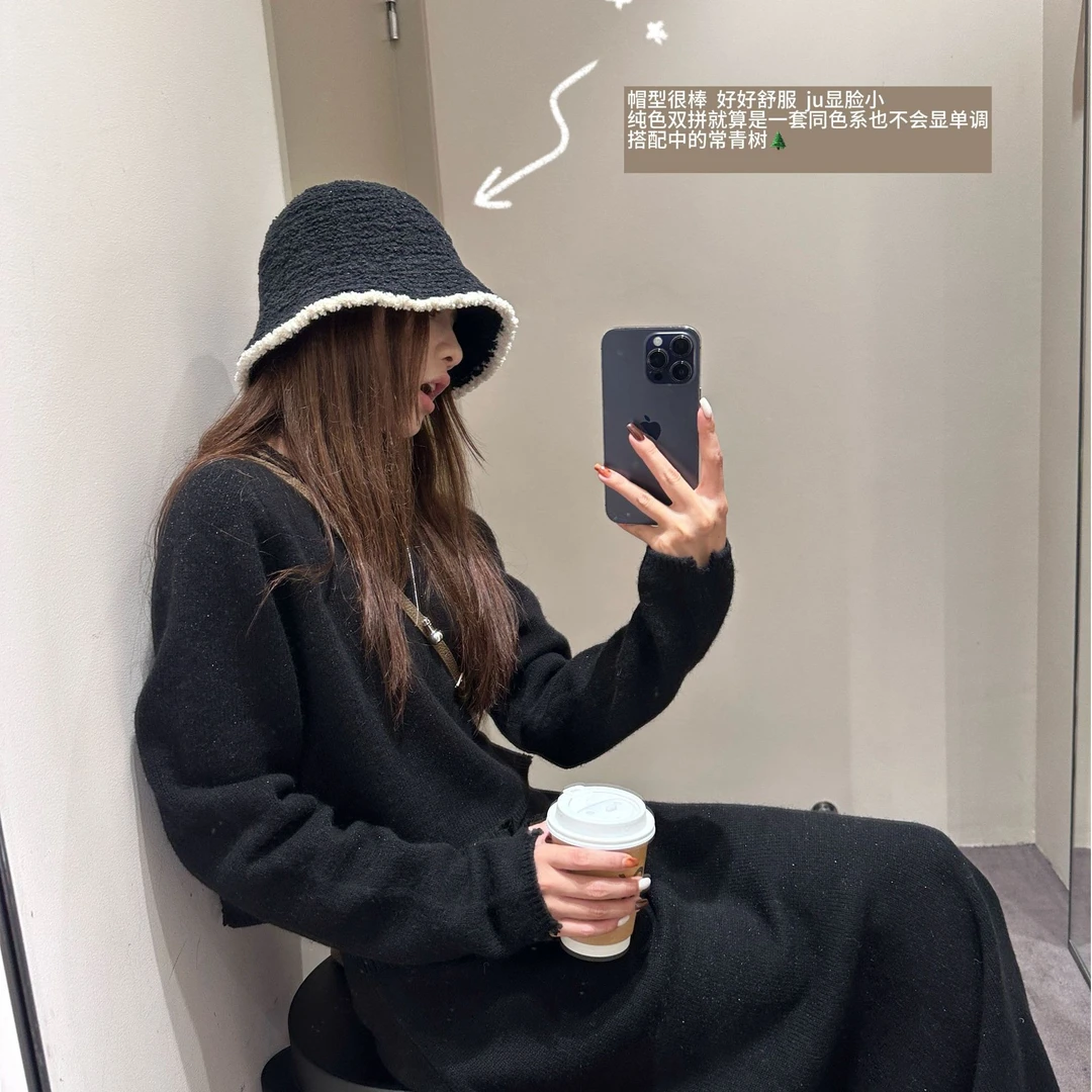 【No退No换】来自b0【搭配常青树】秋季休闲时尚气质针织帽【L4568】