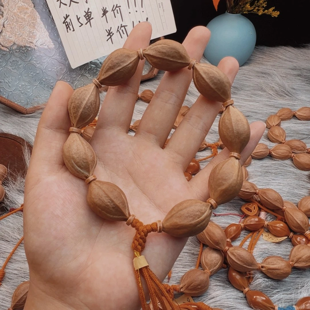刘***华手串/手链橄榄核梅林铁核17×28素串鲨鱼背