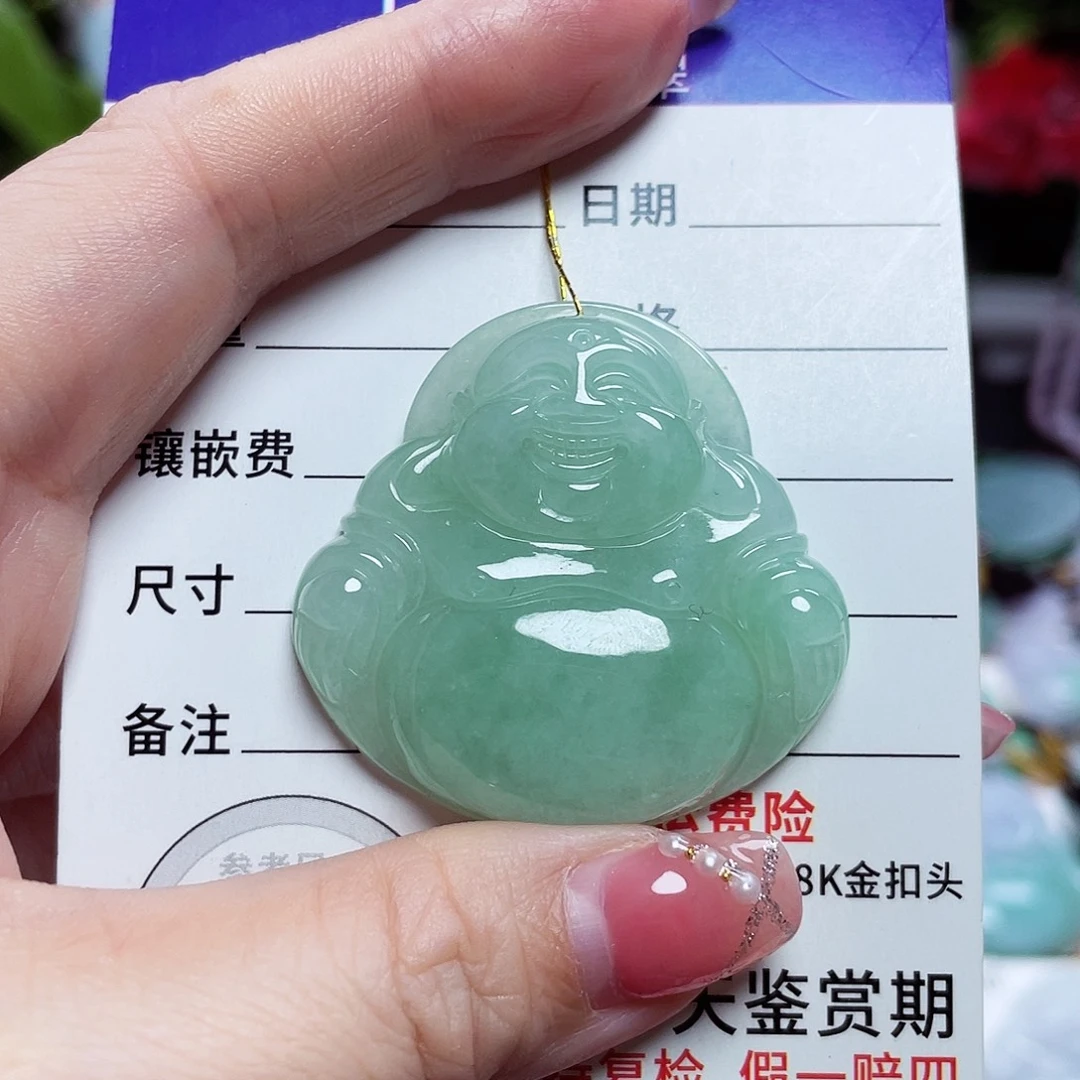 翡翠未镶嵌颈饰佛公39