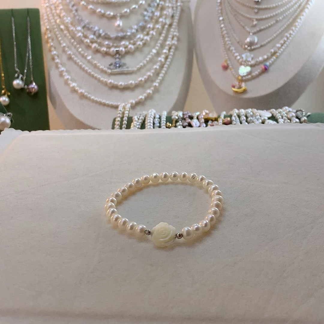 淡水珍珠手绳银S925镶嵌