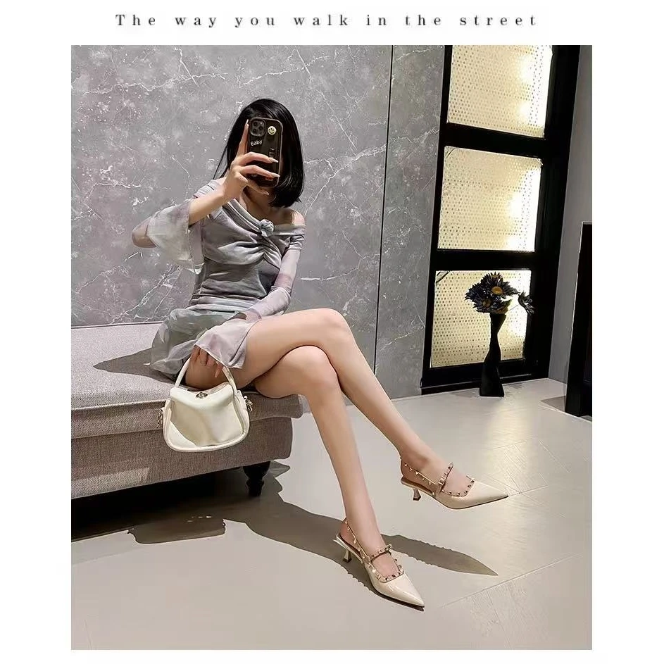 7980夏法式拖鞋女新款配裙子仙女风凉鞋7980