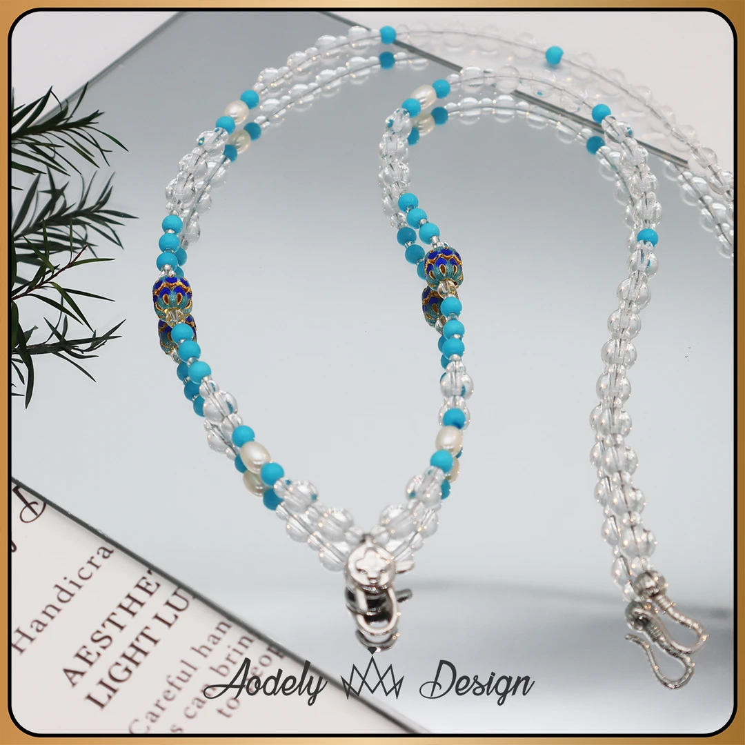 白色系瑭卡配链★水晶款万能扣毛衣链百搭配链X-552单链