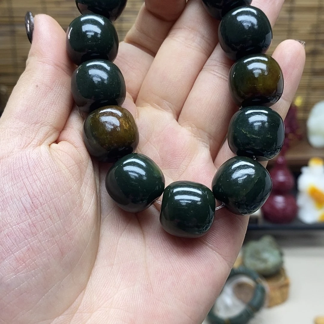 透闪石-蛇纹石玉未镶嵌手链