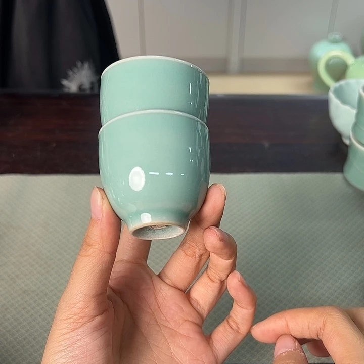 龙泉云间青瓷小米茶器