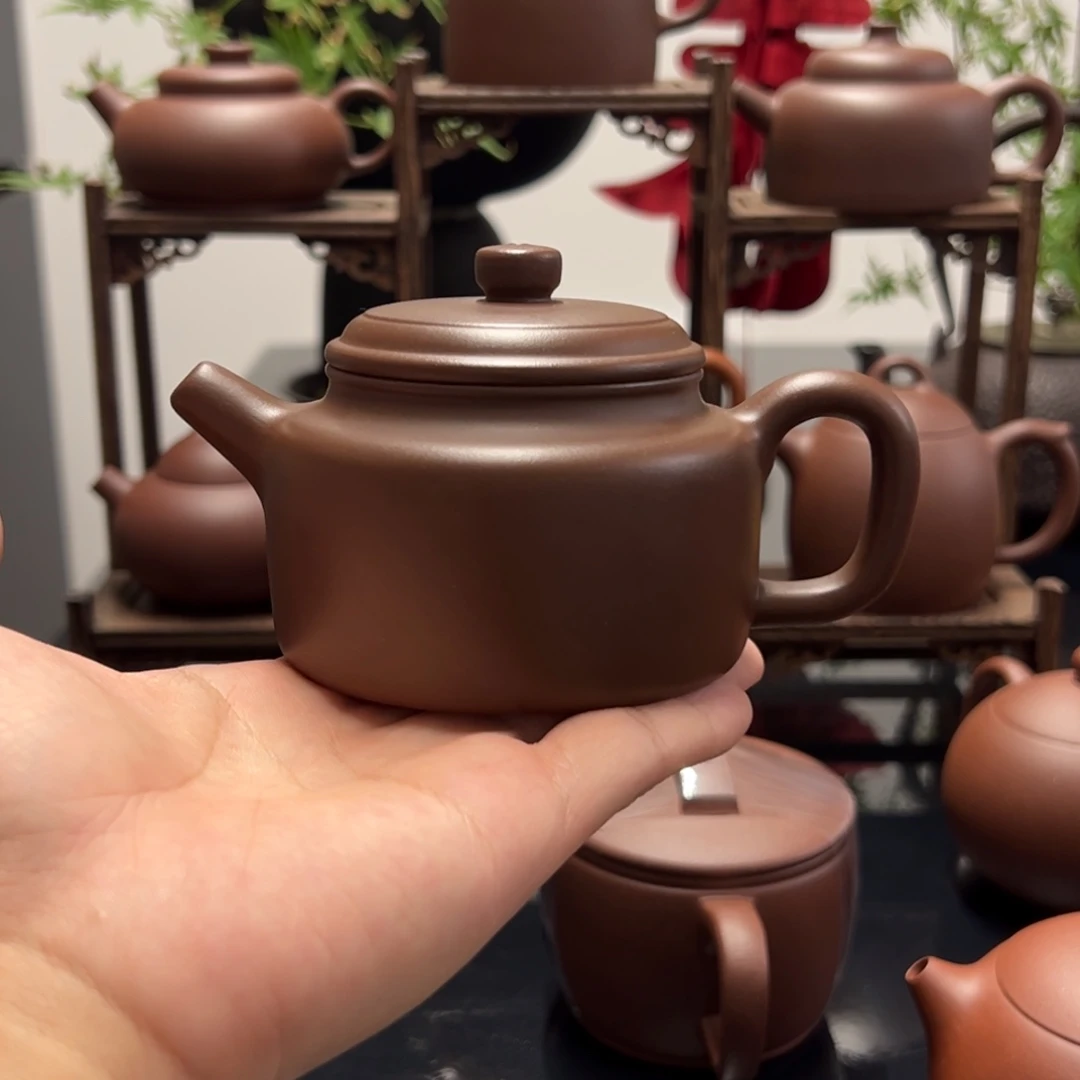 紫砂茶壶精工半手德钟200cc