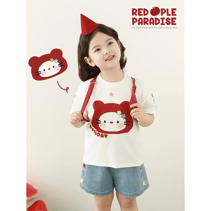YOEHYAUL/幼悠夏贰波[果园精灵]女童夏款可爱原创短袖X4914 X4915