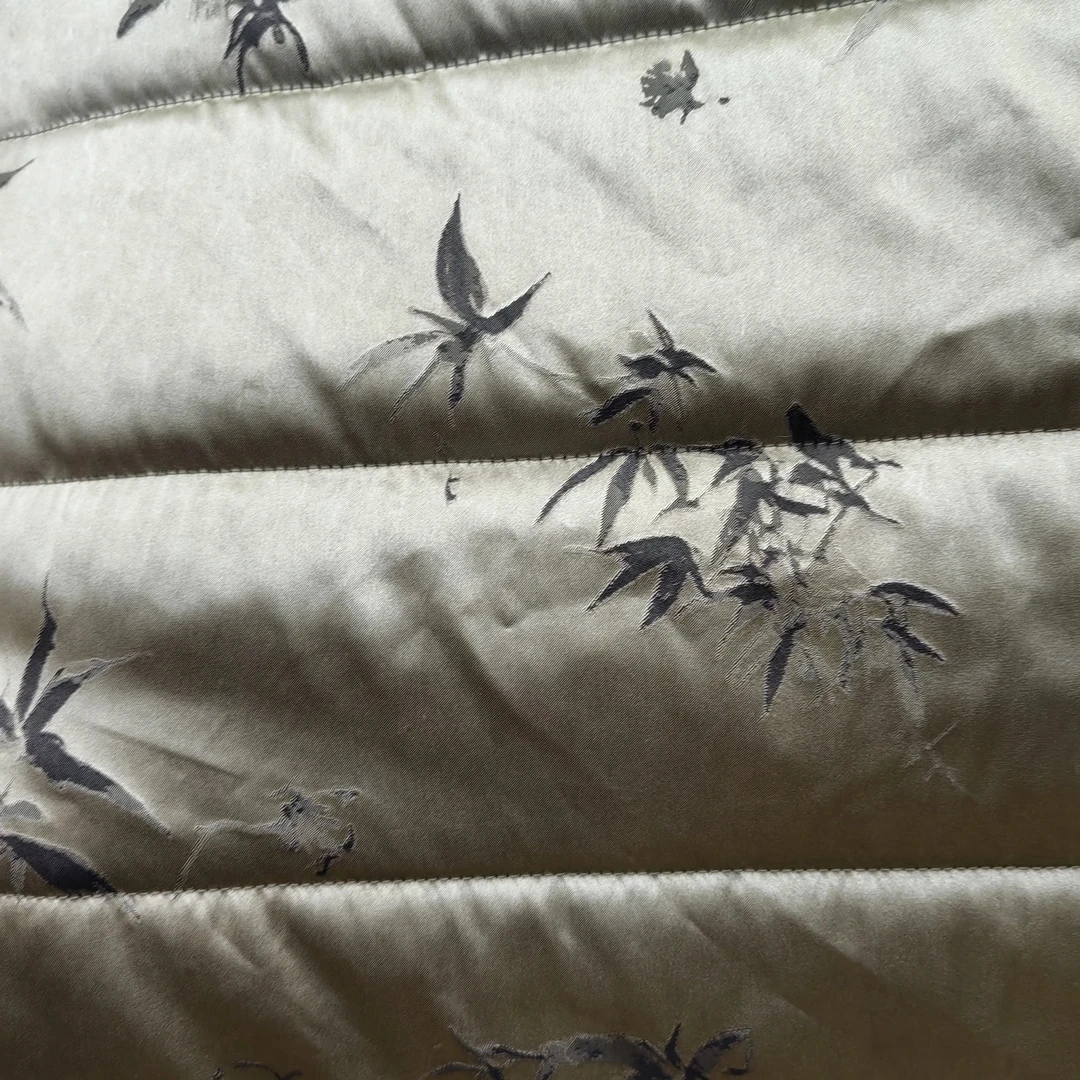 香草绿竹叶   羊绒絮片布料