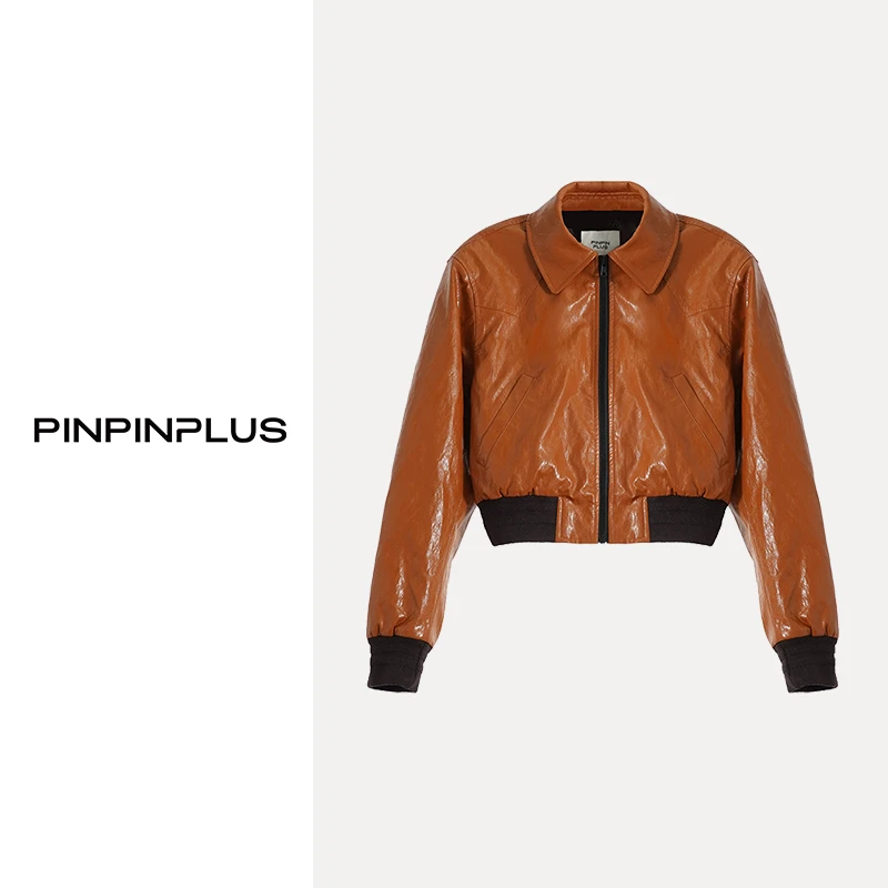 「PINPINPLUS」PP+秋冬百搭皮衣短外套3D70981FP