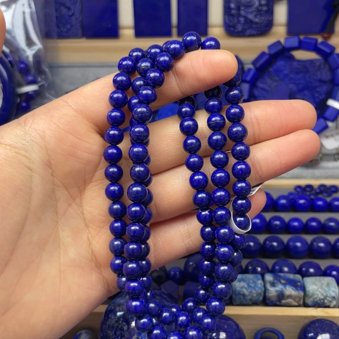 青金石108佛珠项链7+未镶嵌女****班