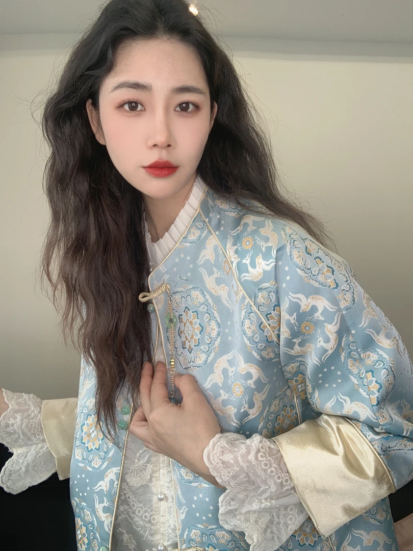 九月   宝花奔鹿   新款新中式国风长袖外套中国风外套女