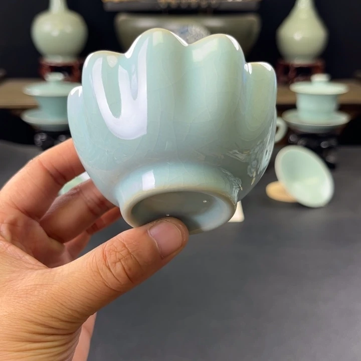 杯天青釉莲花主人杯全品