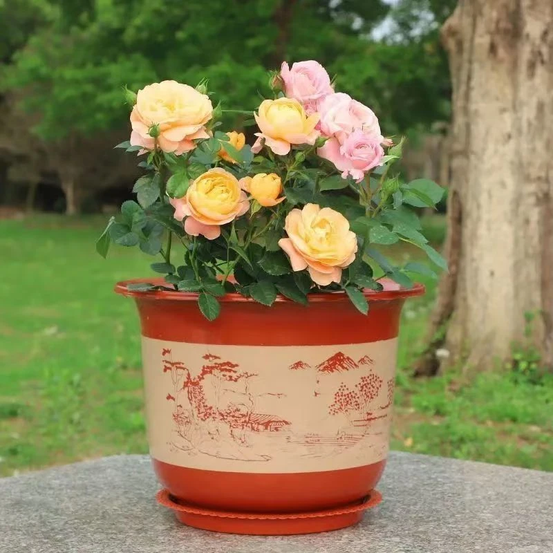 加厚大号树脂花盆仿陶瓷庭院阳台果树花盆加厚树脂盆幸福树长寿花