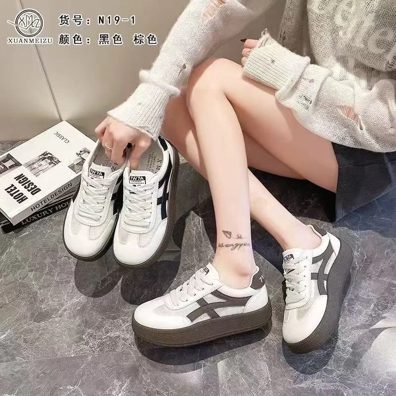 阿甘鞋2025新款春季百搭洋气轻便舒适学生跑步运动德训鞋休闲鞋