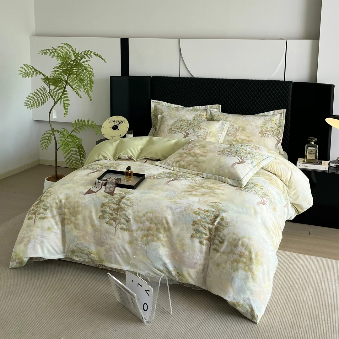 【亿家甄选】2025新品四件套四季可用透气吸汗斜纹棉床单双面亲肤