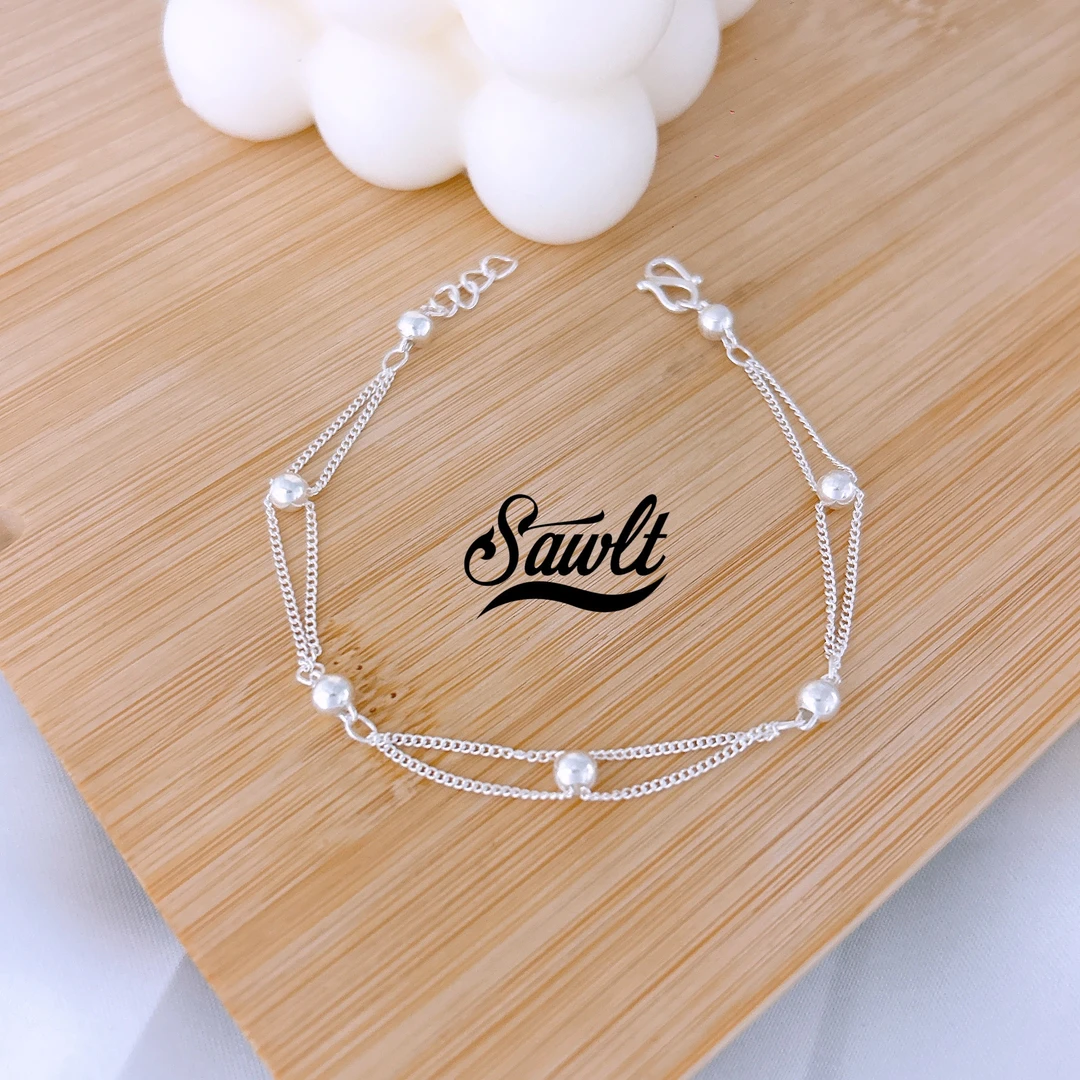 足银手链 S990纯银女士手链简约百搭时尚气质