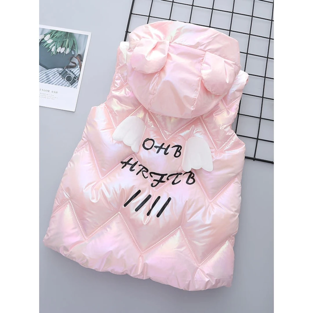 万达撤柜秋冬款小女孩时尚潮流炫彩免洗马甲洋气秋冬新款爆款洋气