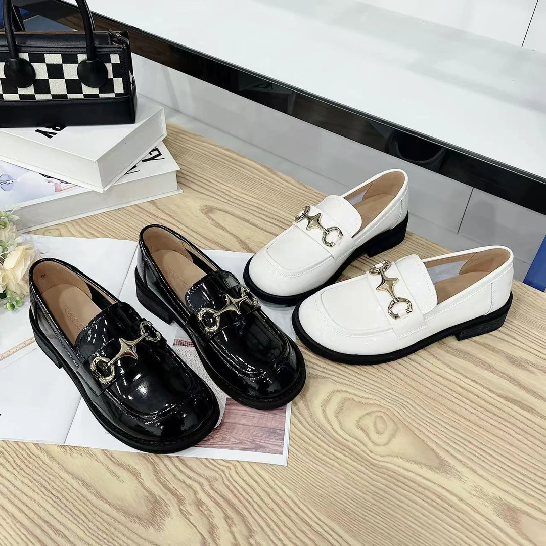 3Y319  新款时尚复古英伦风软底学院厚底乐福鞋