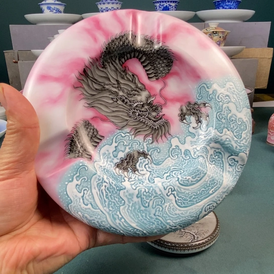 龙纹雪茄缸三孔18公分
