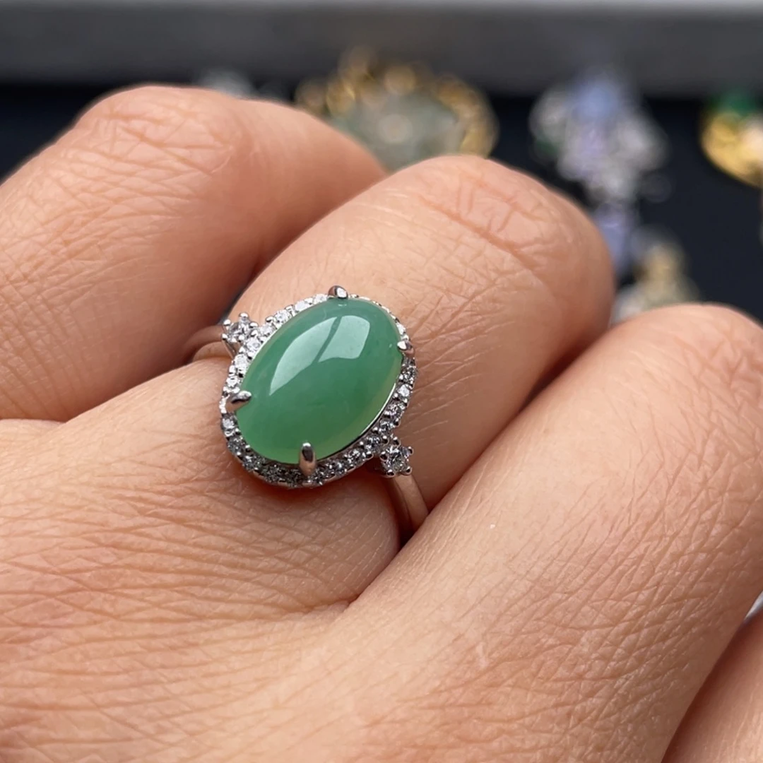 翡翠银S925镶嵌吊坠(不含链)