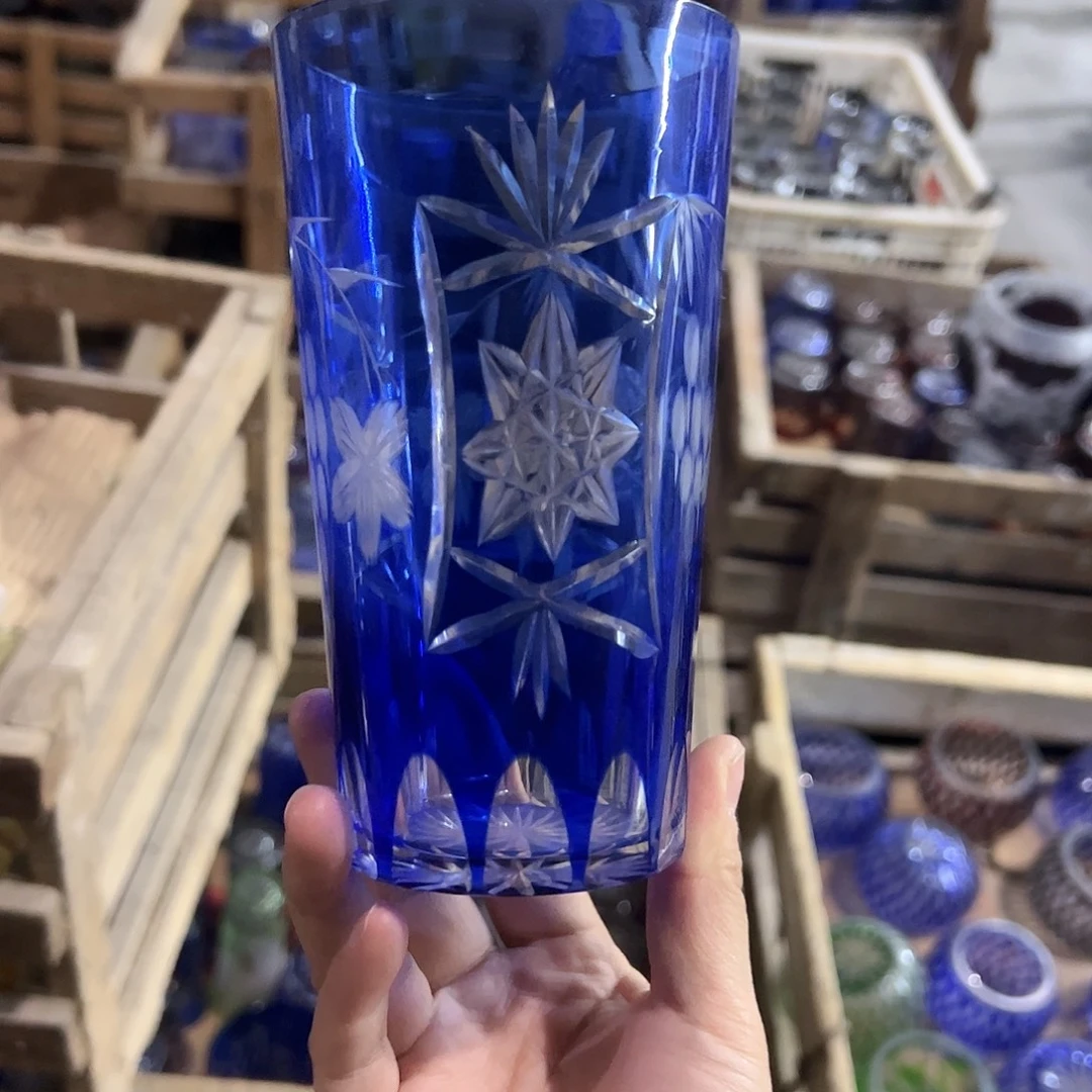 平底款水晶玻璃微瑕一个