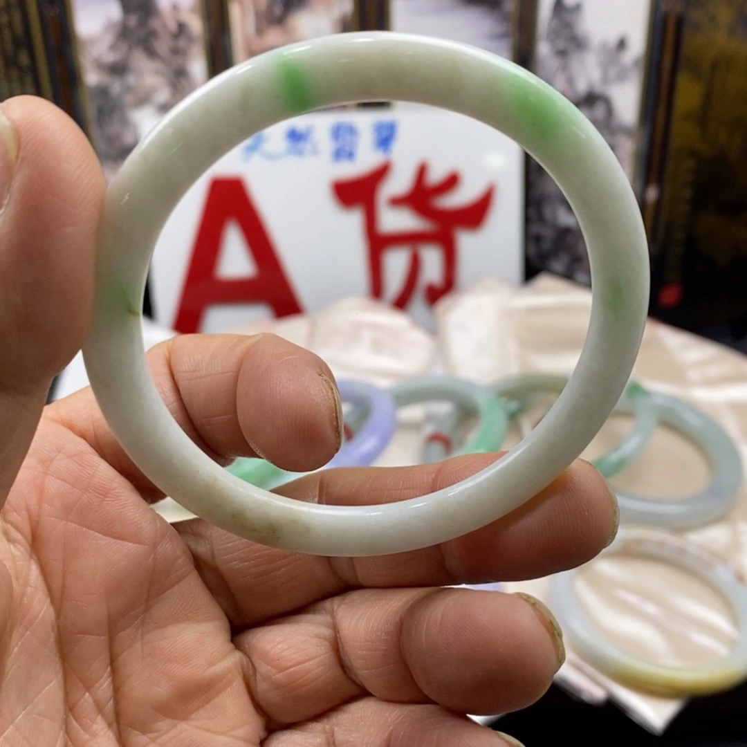 翡翠未镶嵌手镯翡翠手镯57、宽度5