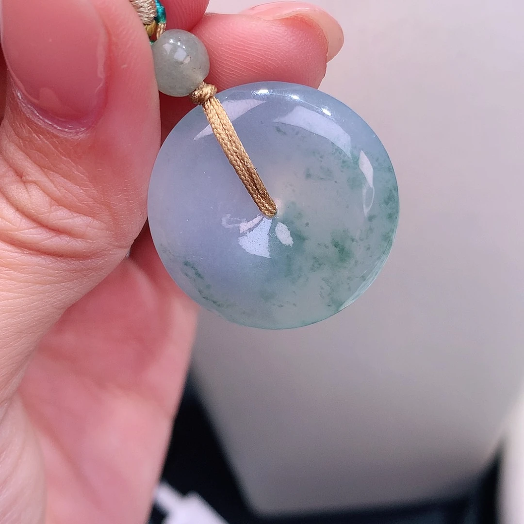 颈饰未镶嵌翡翠莫奈花园平安扣