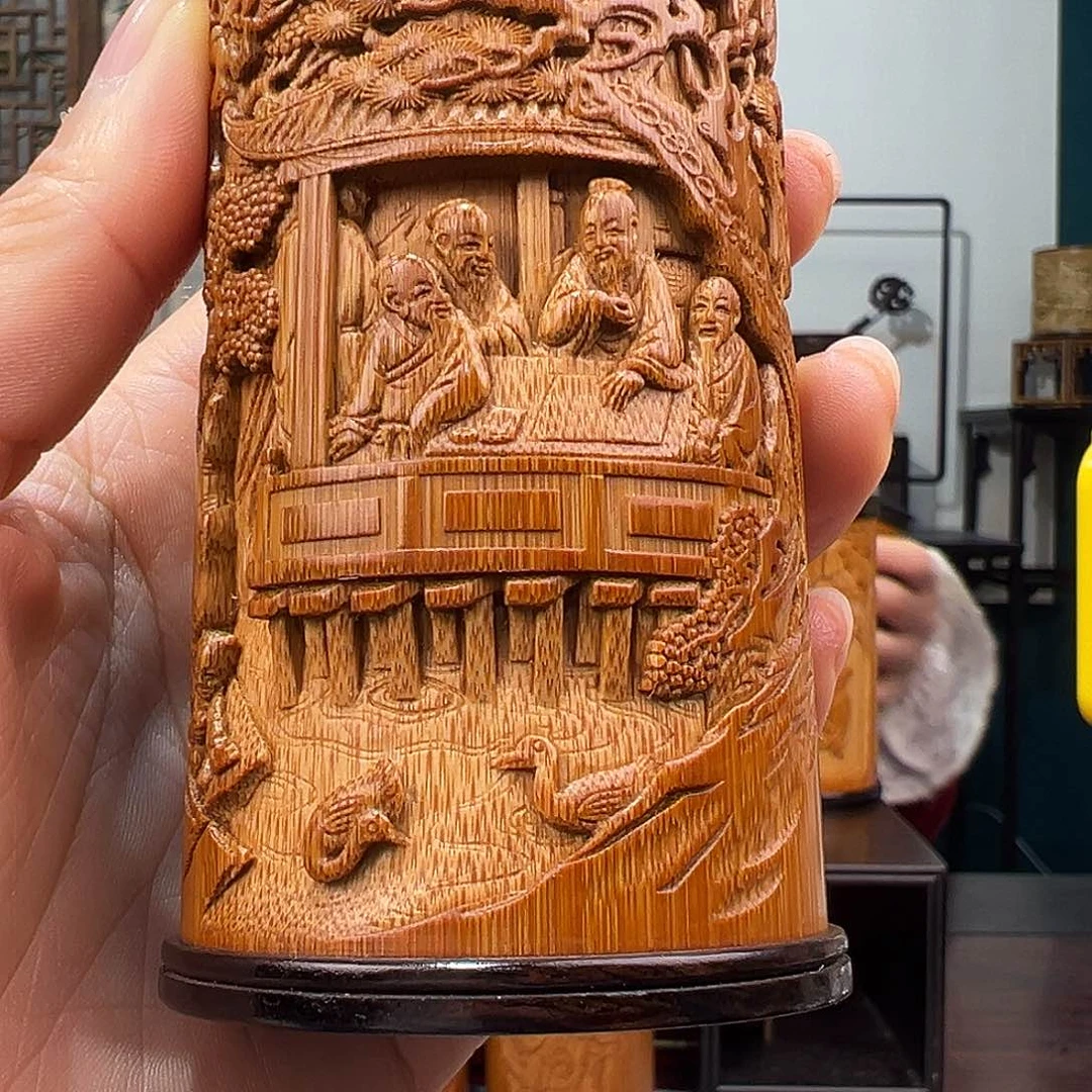 竹?***子兰亭雅集茶叶罐