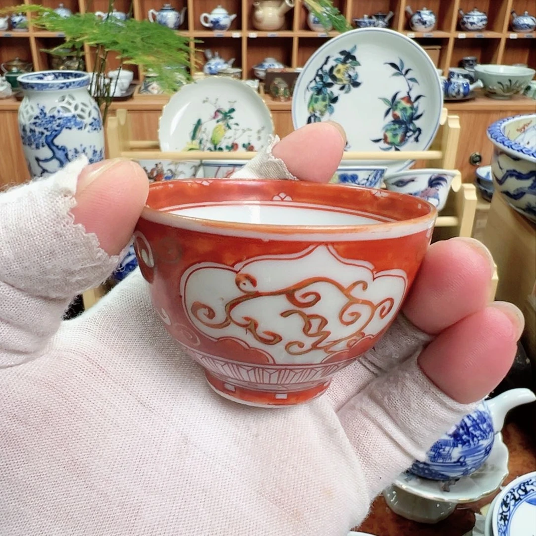 柴窑茶具茶壶茶杯盖碗小盘子