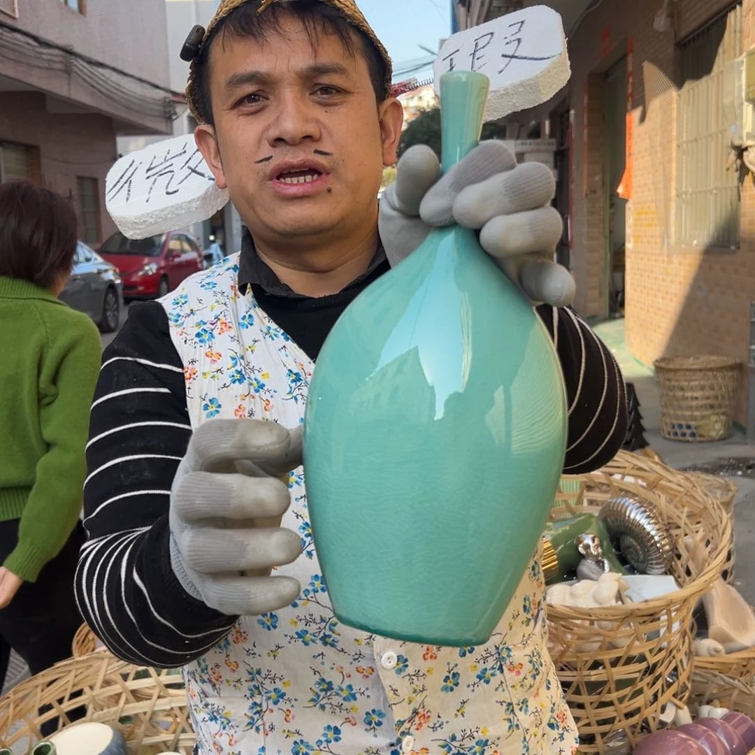 摆件61 号高中低温陶瓷工艺瓶（部分微瑕）