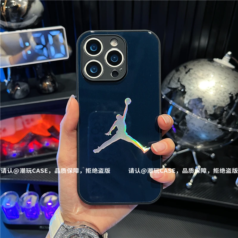 肤感烫金玻璃壳适用苹果iphone16/华为荣耀/OPPO/VIVO/小米手机壳