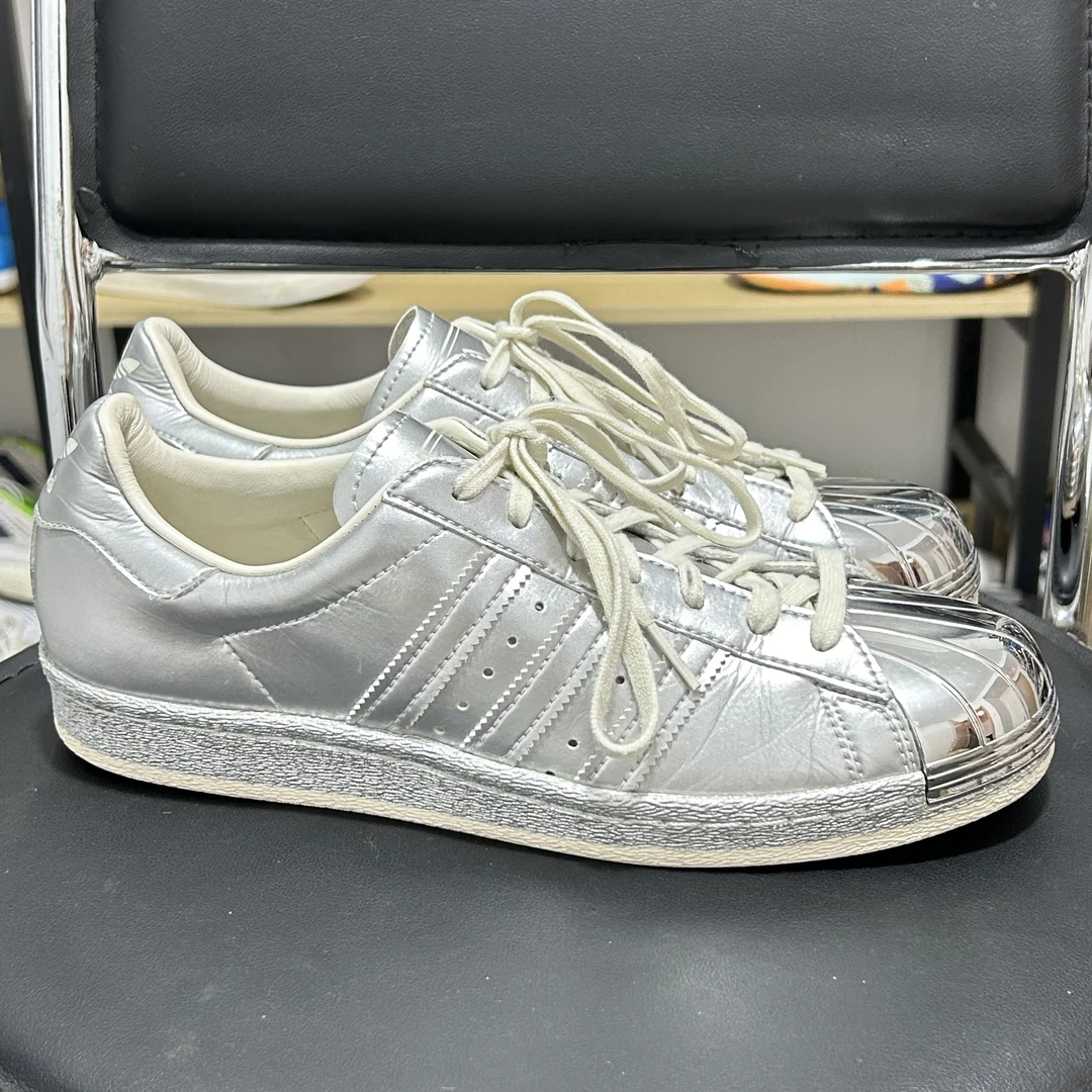 41码 adidas Superstar 80s 贝壳头 限定 板鞋 液态银 二手正品