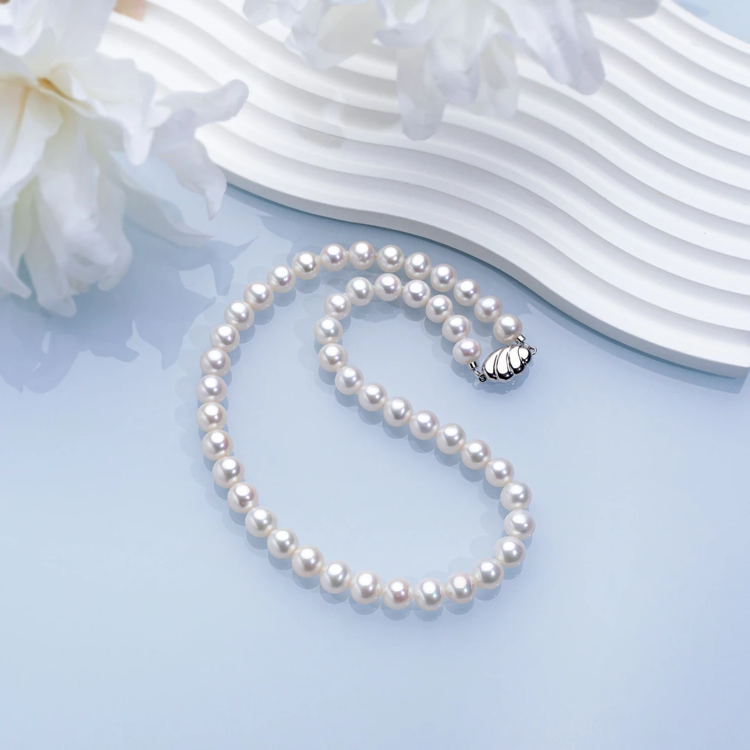 “感恩限定”正圆无核珍珠项链 9-10mm S925 2057H00DY 不含定位扣