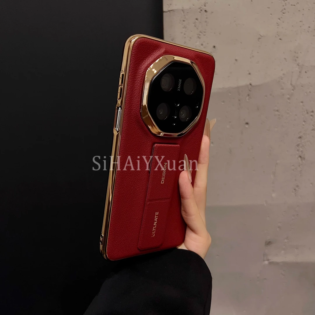 高档纳帕纹适用华为Mate70RS非凡大师手机壳腕带支架70pro/60pro