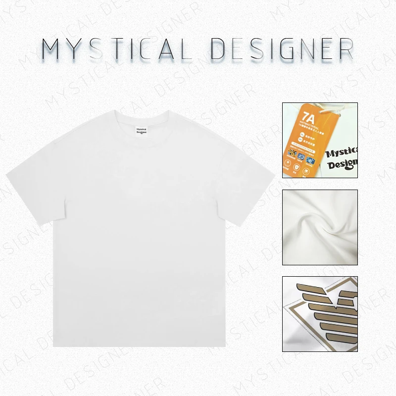 潮流美式时尚春夏圆领t恤纯棉轻奢男款短袖SS024