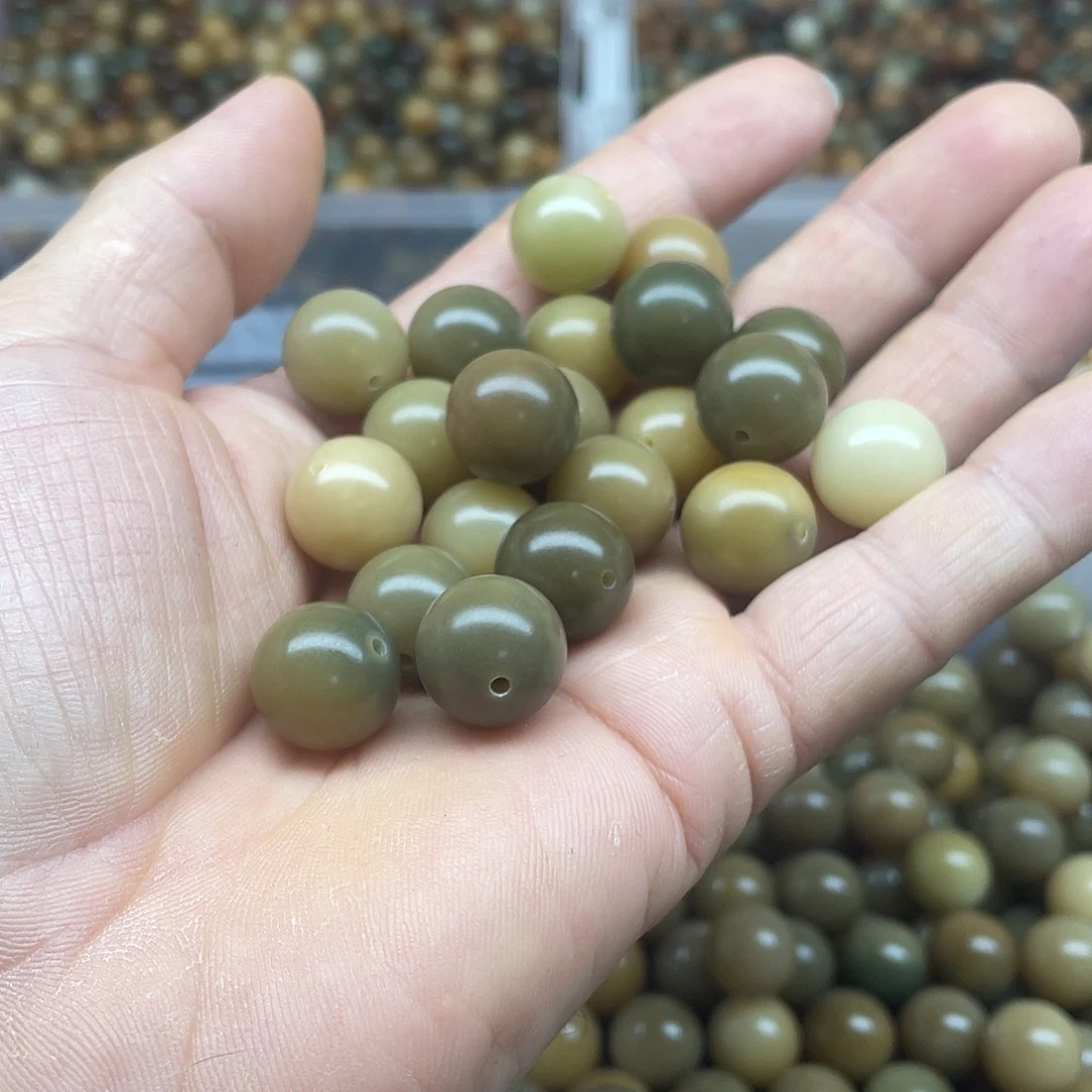 白玉菩提吊坠15精品青提圆20颗