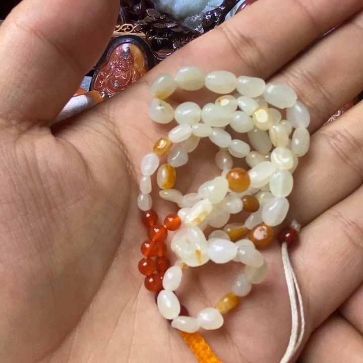 手链未镶嵌和田玉（糖玉）