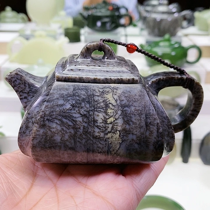 未镶嵌和田玉挂件茶壶180m l