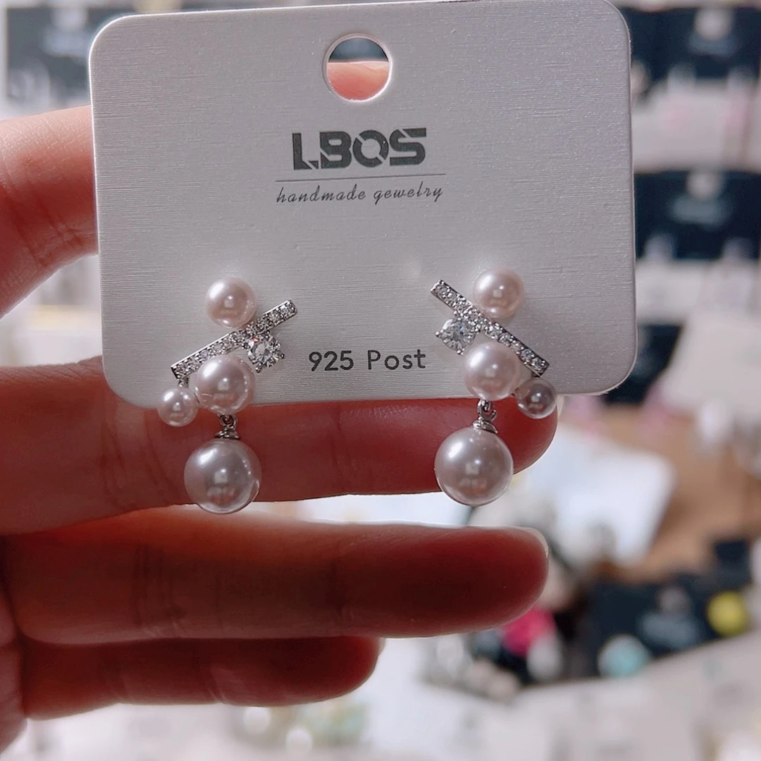 锆石纯铜合金耳环