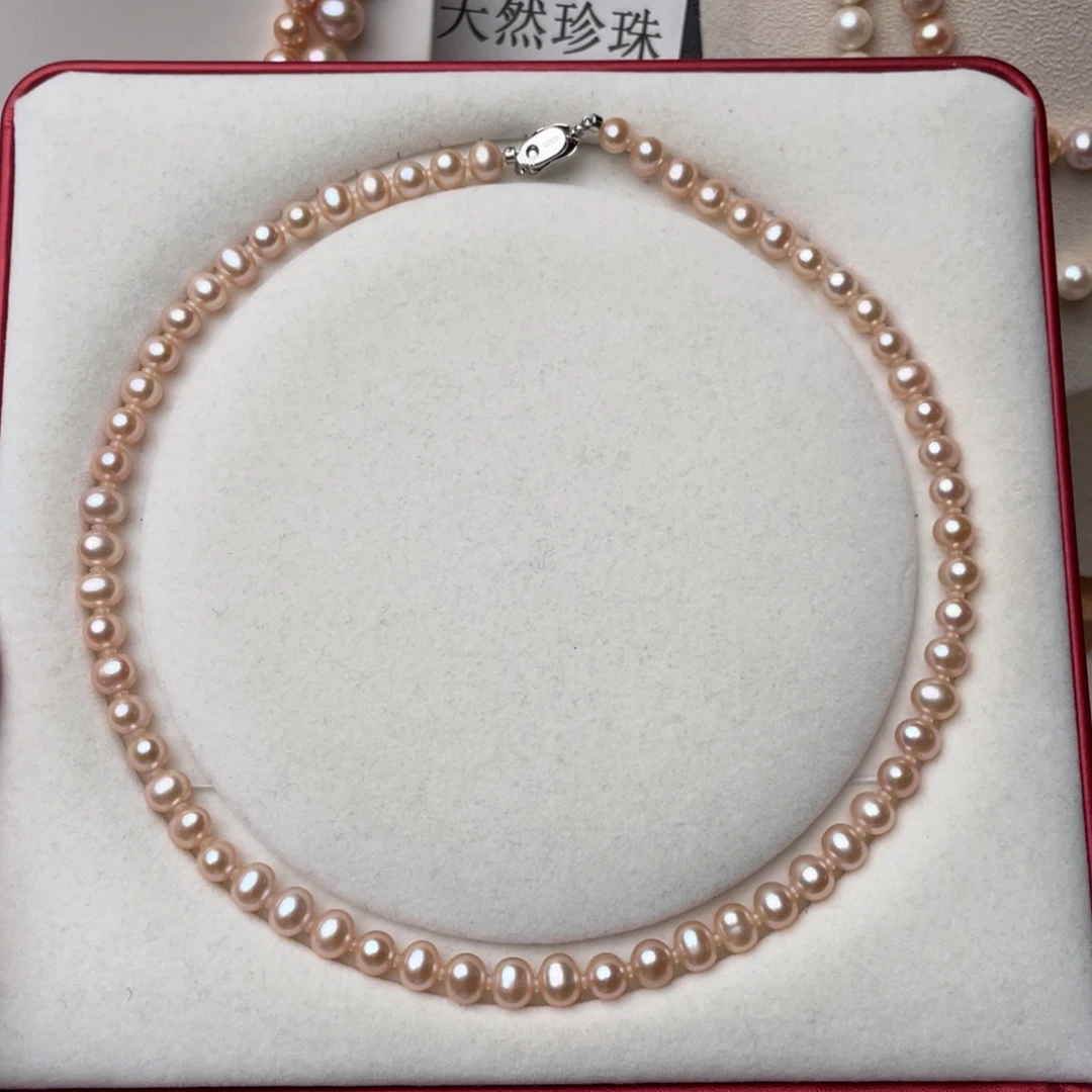 颈饰淡水珍珠银S925镶嵌7-8mm