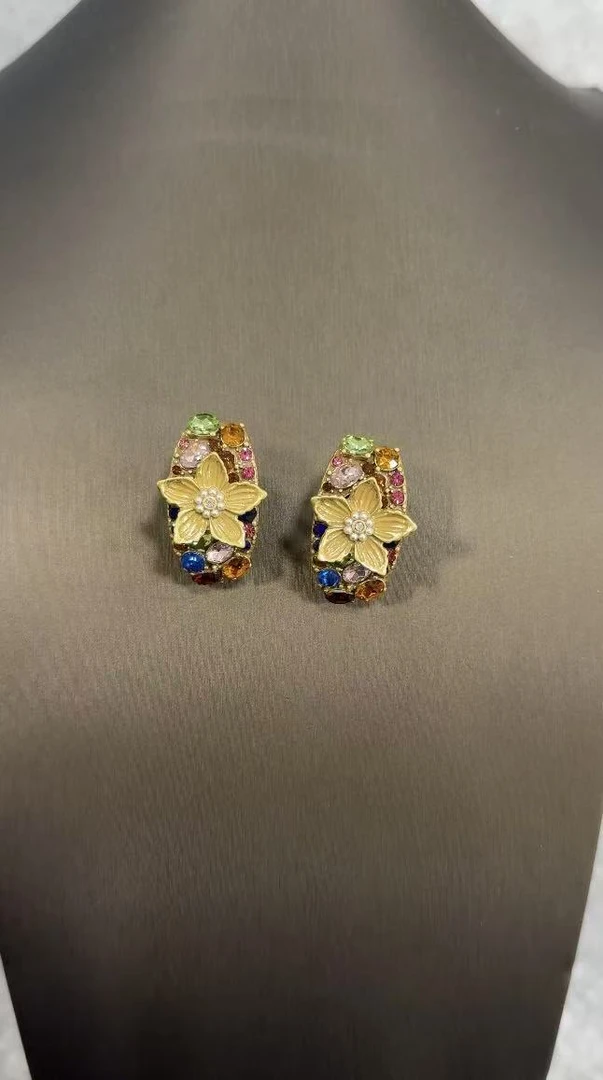 铜合金耳饰 简约优雅中古气质时尚百搭经典耳钉424184