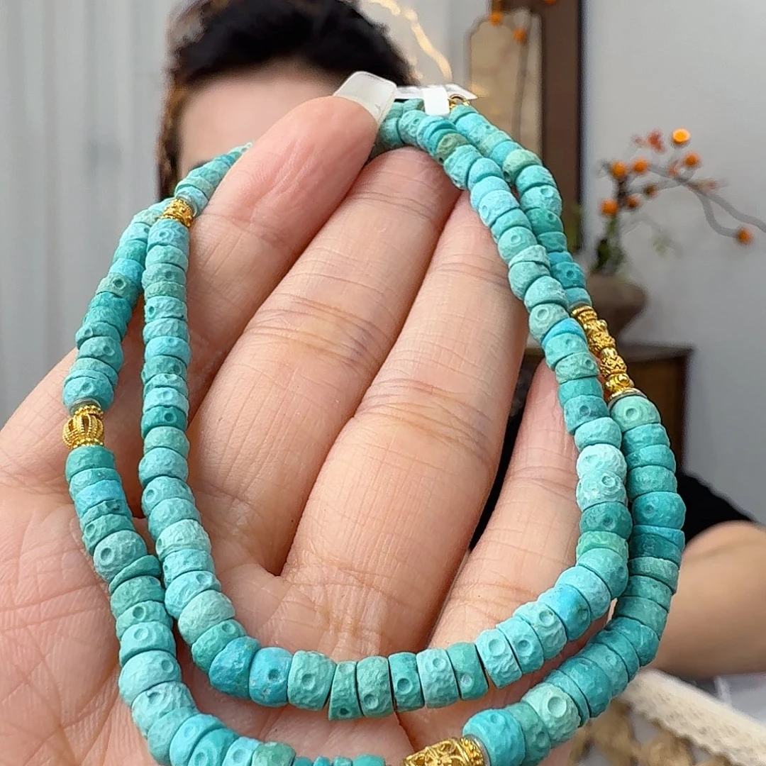 绿松石18K金镶嵌珠宝奇石