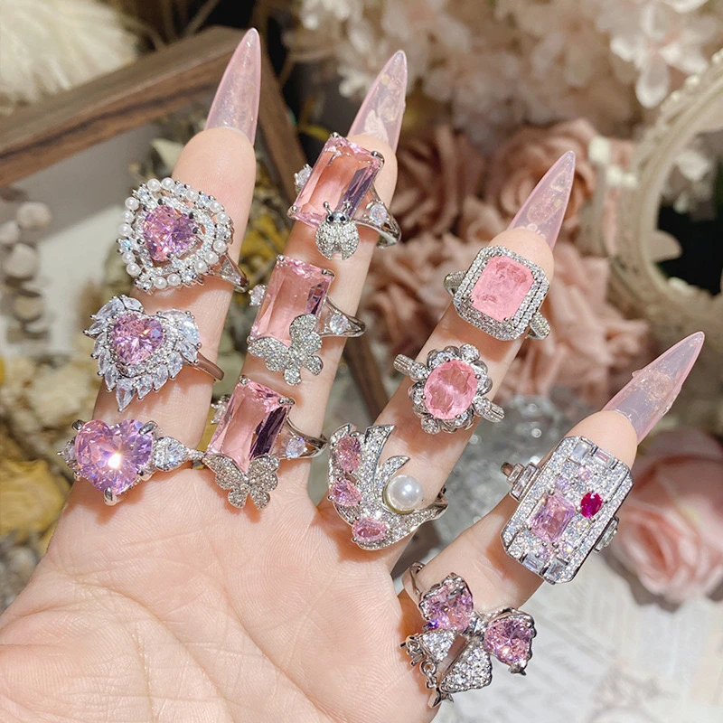 铜合金仿水晶戒指 戒指链接10-50此链接拍下