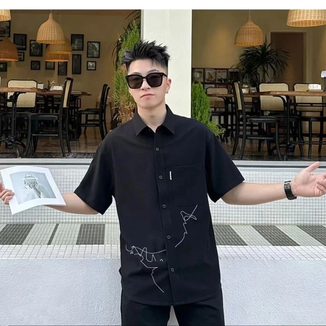 夏季新款时尚简约百搭衬衫短袖2302