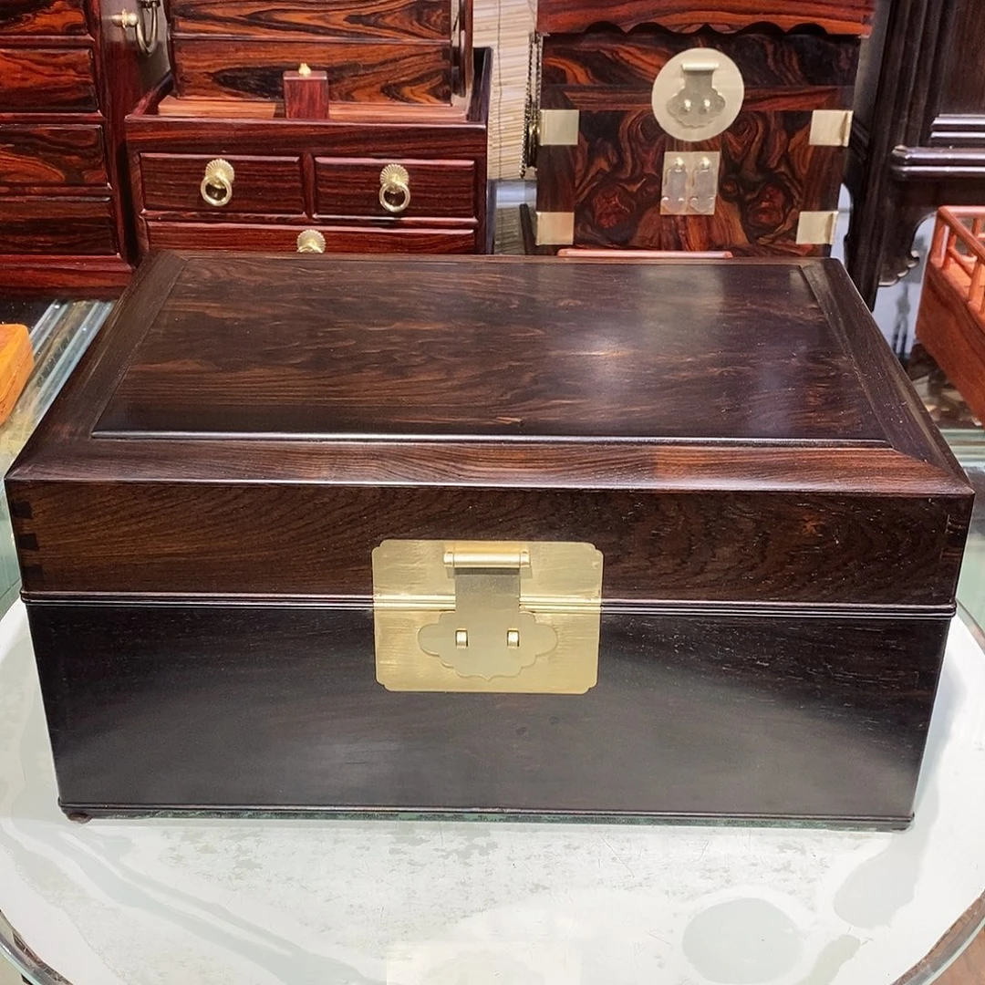 东非黑黄檀（紫光檀）独板收纳箱35/24/16