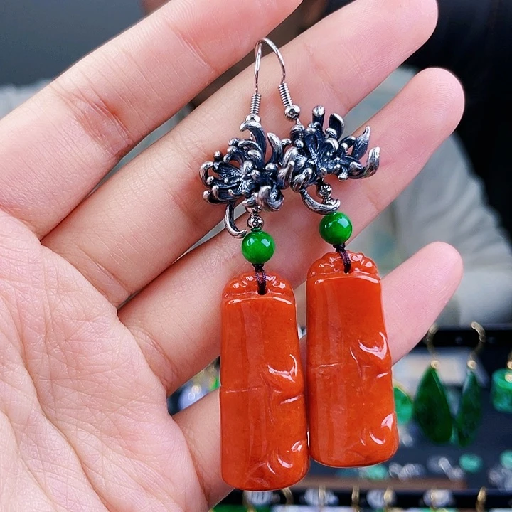 翡翠耳饰未镶嵌饰品