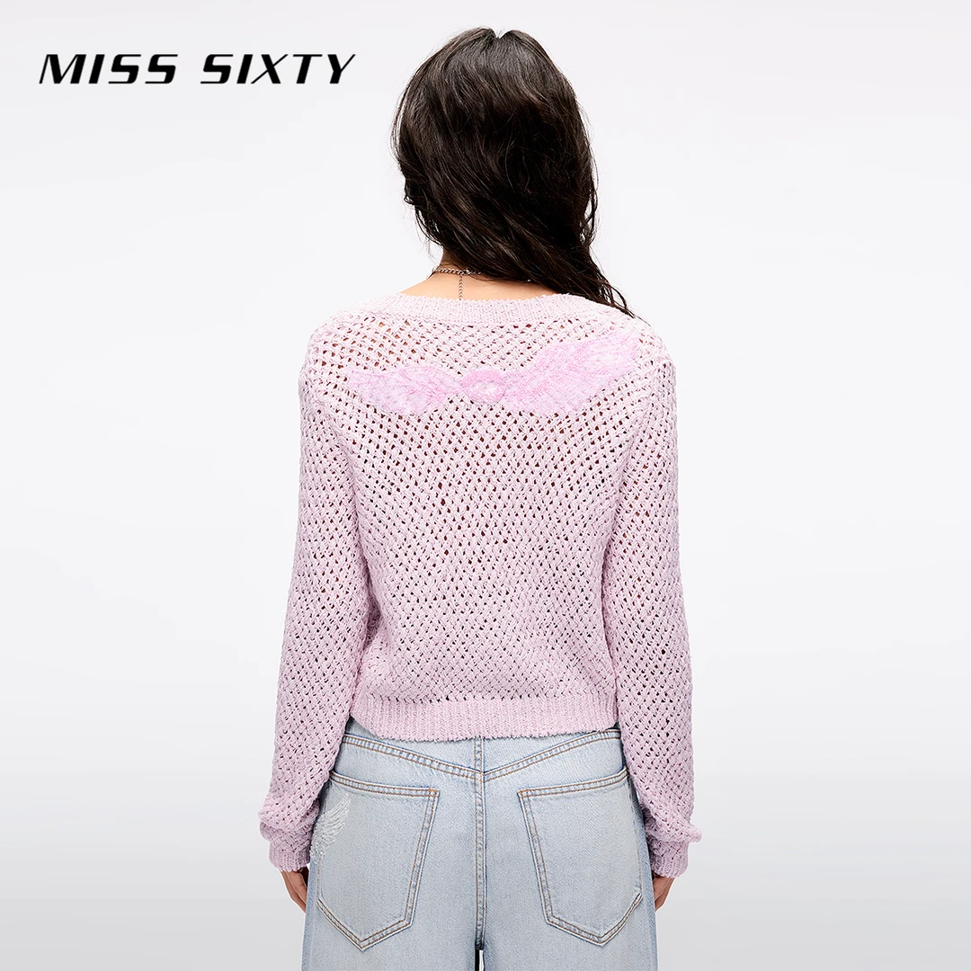 Miss Sixty天使系列2025春季新款针织外套女重工羽翼钉珠短款上衣
