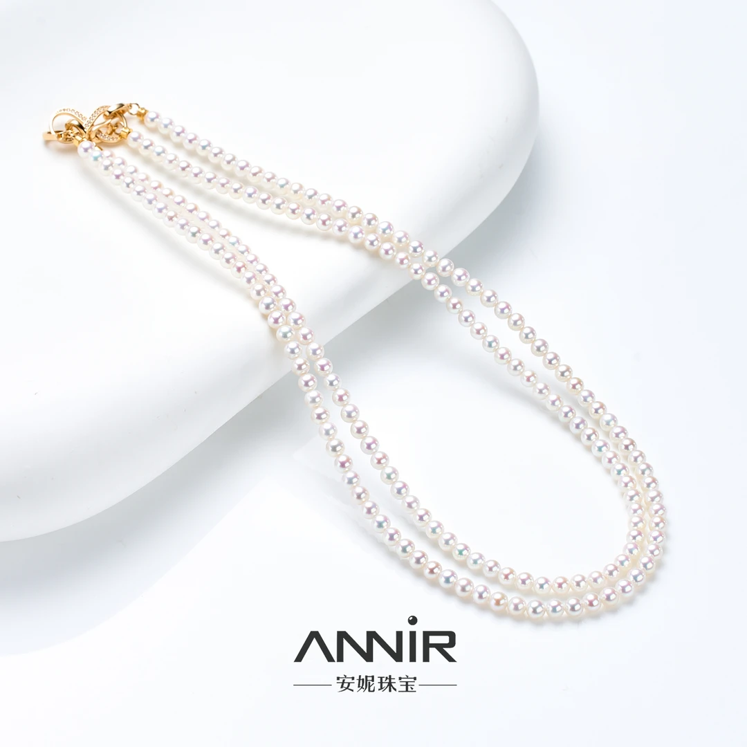 双层baby珍珠项链 4-5mm s925 2181H00DY 不含定位扣